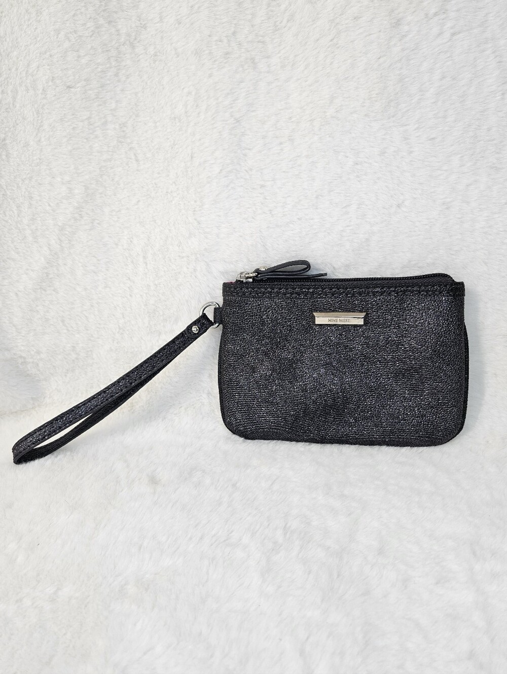 Nine West Black Sparkle Wristlet